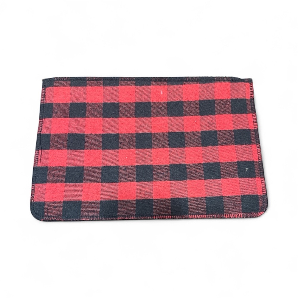 Red and Black Checkered cosmetic bag